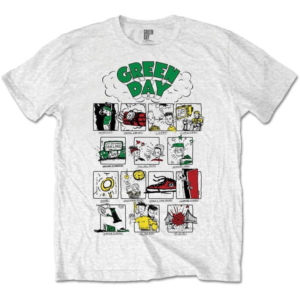 Green Day Unisex Adult Dookie RRHOF T-Shirt / White